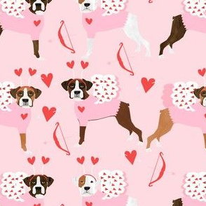 boxer love bug cupid costume dog breed fabric pink