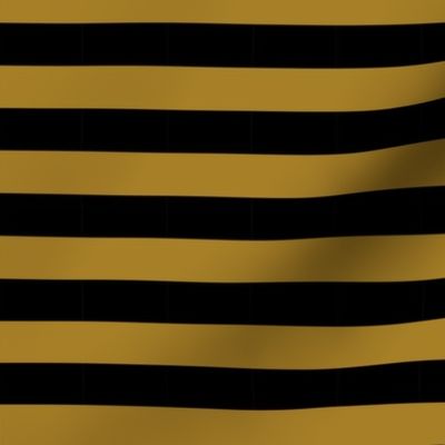 3/4" stripe - gold and black stripes stripe fabric