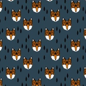 fox head fabric // boys geometric fox head design baby nursery foxes (smaller)