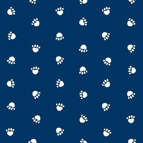 paws -  dog paws navy blue coordinate - paw print dogs