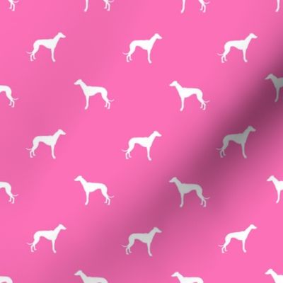 whippet silhouette - dog breed fabric whippet - amethyst