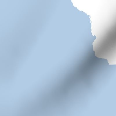 Wisconsin silhouette - 18" white on light blue