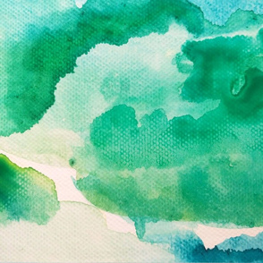 Watercolor Secret Pond Abstract Art 