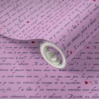 lettre d'amour griffonnage orchid marine burgundy