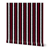 distress stripe 3 color black burgundy white