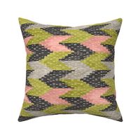 Kilim Weaving Structure Green & Blush