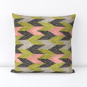 Kilim Weaving Structure Green & Blush