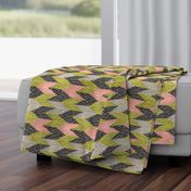 Kilim Weaving Structure Green & Blush