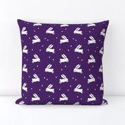 bunnies on purple