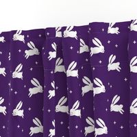 bunnies on purple