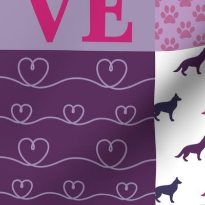 Cheater Quilt German Shepherd Violet 