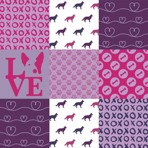 Cheater Quilt German Shepherd Violet 