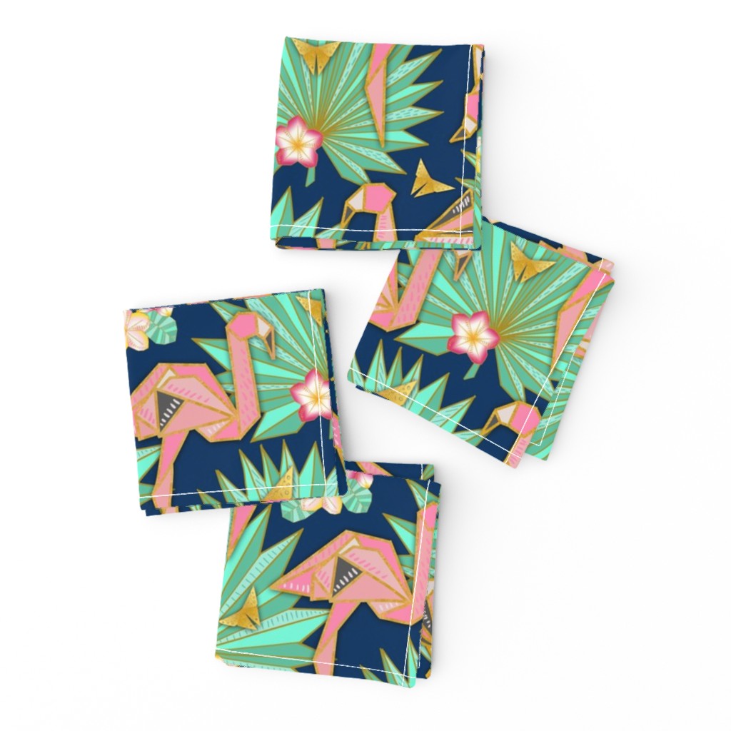 Flamingami Ori-topia//Flamingo Origami Utopia (navy) 