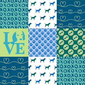 Cheater Quilt Beagle Blue Dog