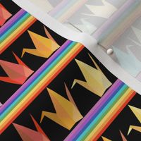 Paper Cranes Rainbow Stripe