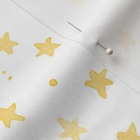 yellow watercolor stars