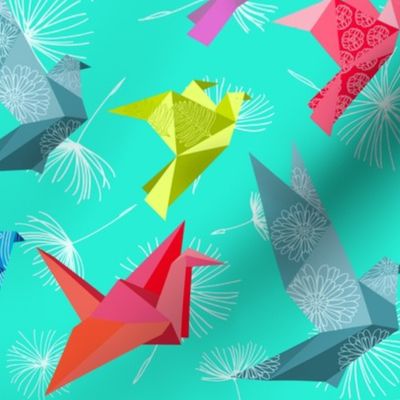 Origami birds take flight 