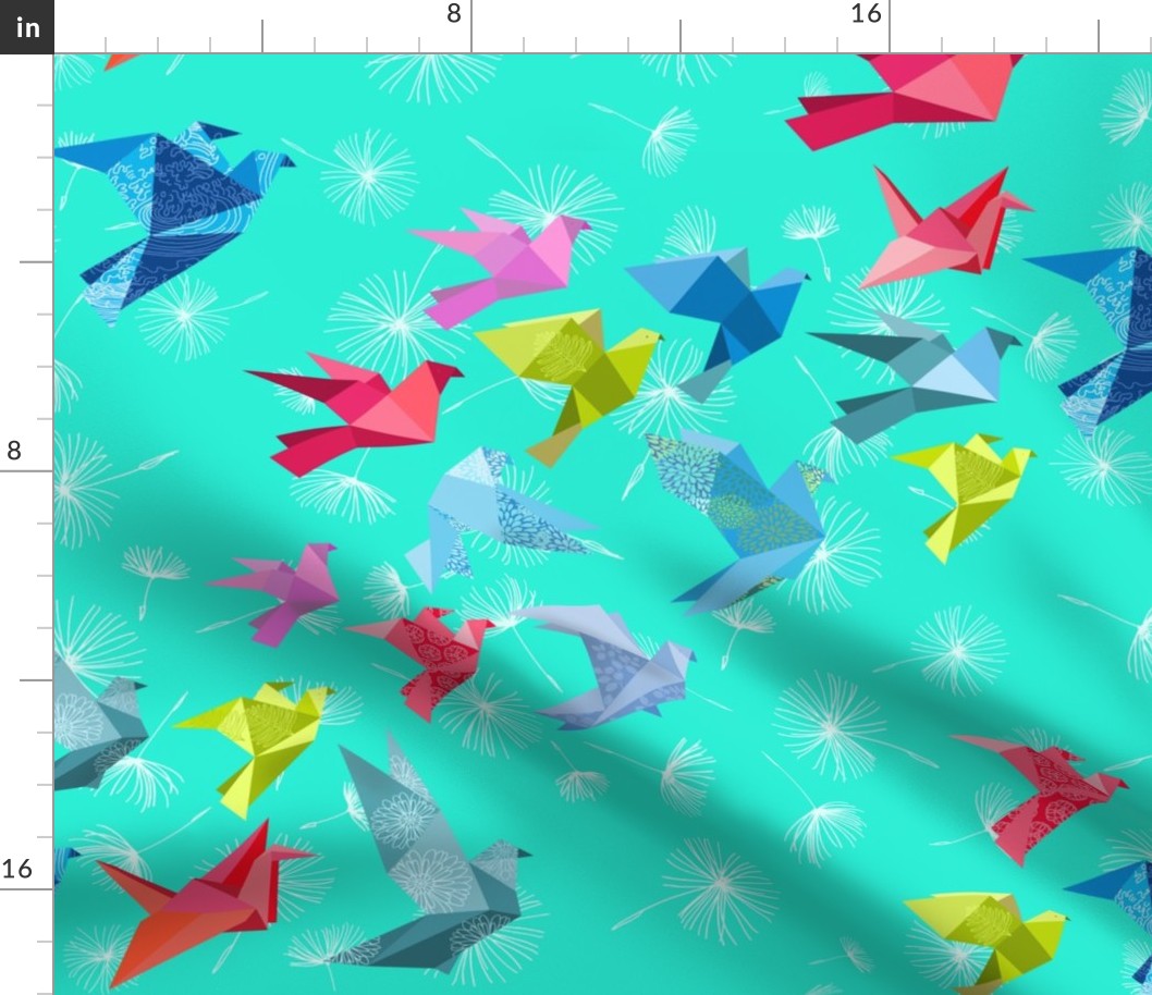 Origami birds take flight 