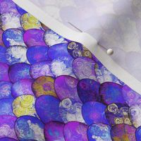 SMALL Purple + Gold Mermaid or Dragon Scales by Su_G_©SuSchaefer