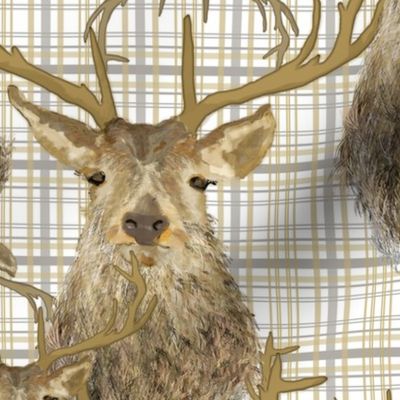 Stag Deer Plaid