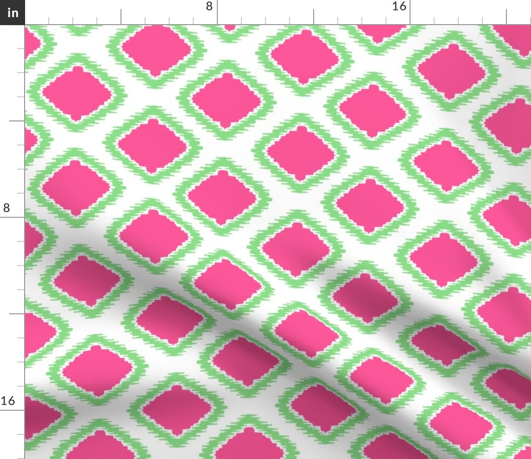 Ikat Square Pansy Pink