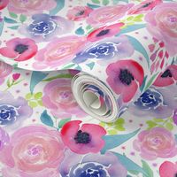 Bright Boho Watercolor Floral Starburst