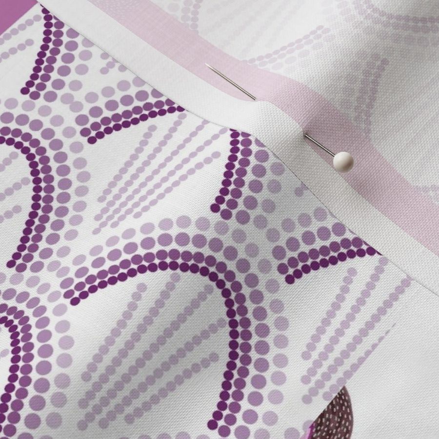 sparkle mermaids wholecloth // pink + purple // rotated