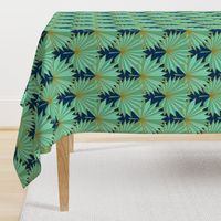 Fan Ori-palm//Origami palm leaf (navy) N1