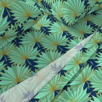 Fan Ori-palm//Origami palm leaf (navy) N1