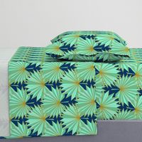 Fan Ori-palm//Origami palm leaf (navy) N1