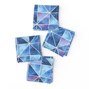 Geometric Watercolour Galaxy Squares and Triangles