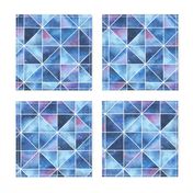 Geometric Watercolour Galaxy Squares and Triangles