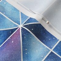 Geometric Watercolour Galaxy Squares and Triangles