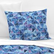 Geometric Watercolour Galaxy Squares and Triangles