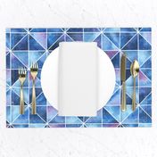 Geometric Watercolour Galaxy Squares and Triangles