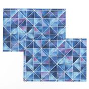 Geometric Watercolour Galaxy Squares and Triangles