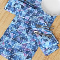 Geometric Watercolour Galaxy Squares and Triangles