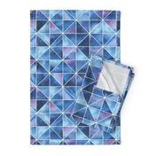 Geometric Watercolour Galaxy Squares and Triangles