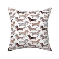 Small scale // Origami Dachshunds sausage dogs // small scale // white background