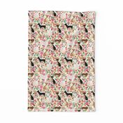 chihuahua dog breed floral pure breed pet fabric cream