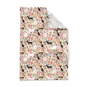 chihuahua dog breed floral pure breed pet fabric cream