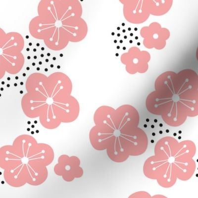 Sweet minimal style cherry blossom spring summer design soft pink