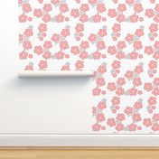 Sweet minimal style cherry blossom spring summer design soft pink