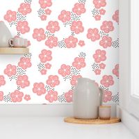 Sweet minimal style cherry blossom spring summer design soft pink