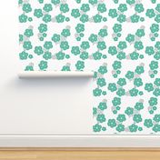 Sweet minimal style cherry blossom spring summer design soft mint green