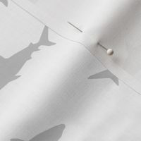 grey and white shark fabric nursery baby design