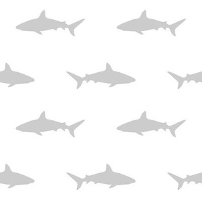 grey and white shark fabric nursery baby design