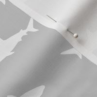 grey and white shark fabric - grey and white nursery baby boy design