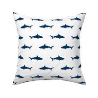 navy shark fabric - navy blue boys nursery baby 