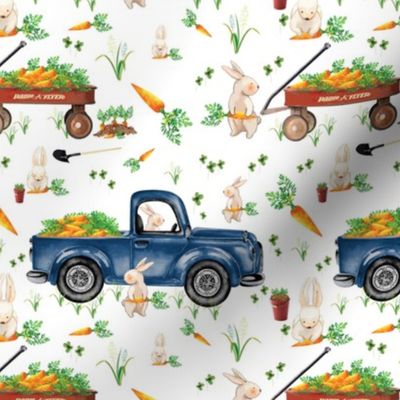 Boy Easter Bunny Trucks and Wagons 6x6